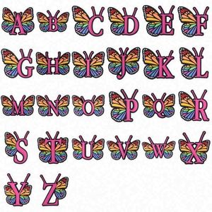 2026 Mexikanische Maßgefertigte PVC-Schuhschnallen und Zubehör Schmetterling Buchstaben Charm Designer-Anhänger für DIY Neujahrsgeschenk - Product Image 2