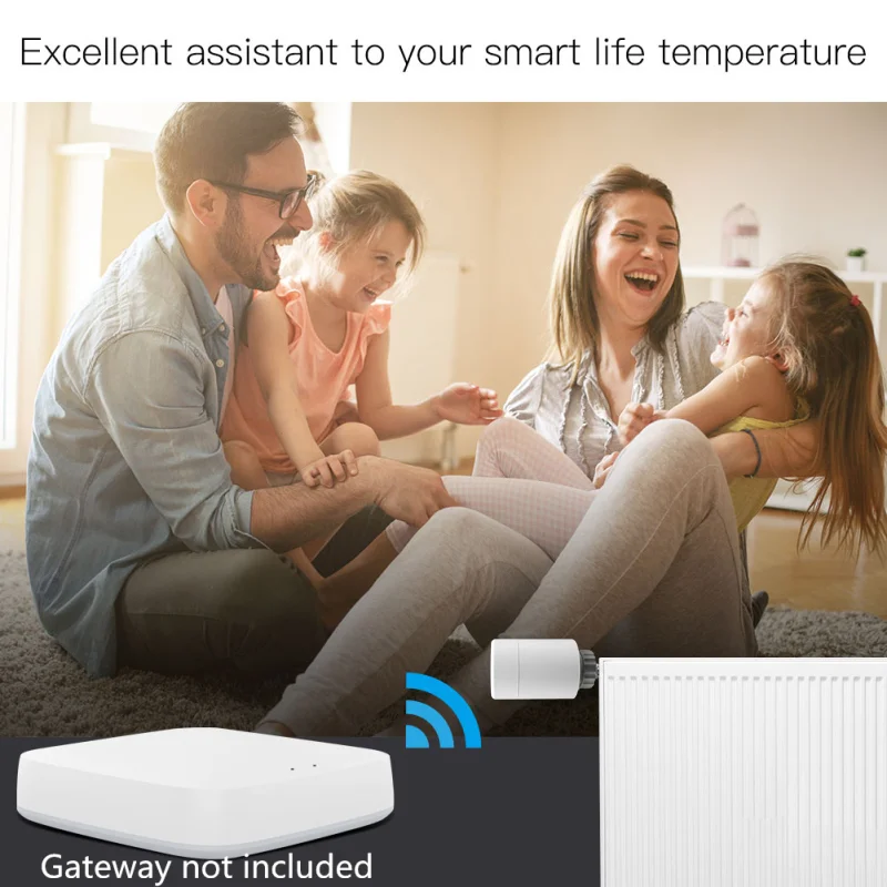 Tuya ZigBee3.0 Smart Programmable Thermostatic Radiator Valve Temperature Controller  With Alexa Voice Control