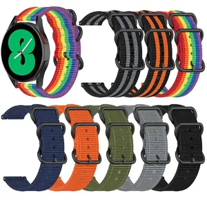 20mm Nylon Strap For Samsung Galaxy Watch 4 44/40mm Smartwatch Bracelet Band For Samsung Galaxy Watch 4 Classic