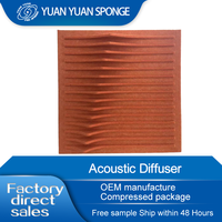 Panneau diffuseur acoustique décoratif moderne Yuan Yuan, diffuseur absorbant le son suspendu, solution de conception graphique