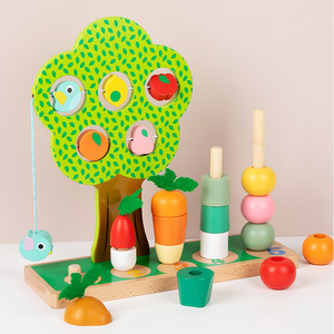 Juguete educativo temprano de madera para niños de 2 a 4 años, marco de conteo de <span class=keywords><strong>granja</strong></span> para jardín de infantes, juego de clasificación de matemáticas para bebés - Product Image 4