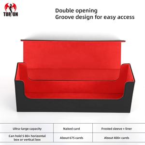 Torson Toptan Özelleştirilebilir Çift Katlı Kart Saklama Kutusu Büyük PU Deri Baskılı Desenli Hediye TCG CCG PTCG <span class=keywords><strong>Tarot</strong></span> Desteleri Oyun Tahtası - Product Image 4