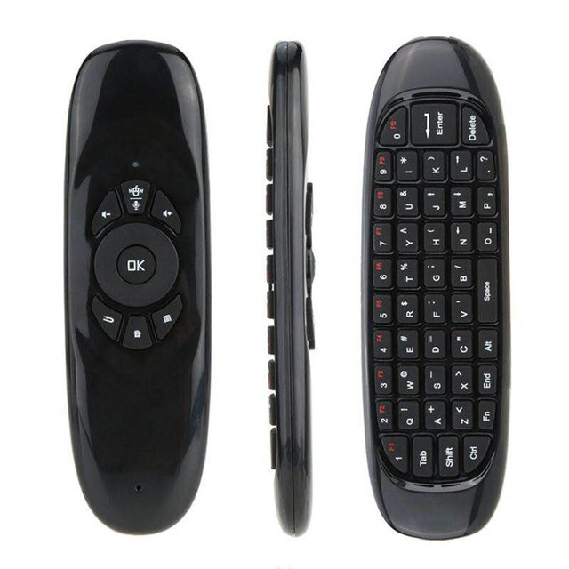 Backlight Voice Wireless C120 Fly Air Mouse Android Remote Control With Mini Keyboard for Smart Tv Box