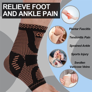 Penjepit pergelangan kaki tembaga, pereda nyeri kaki, Plantar Fasciitis, pemulihan Tendonitis terkilir, penggunaan siang hari, malam hari - Product Image 3
