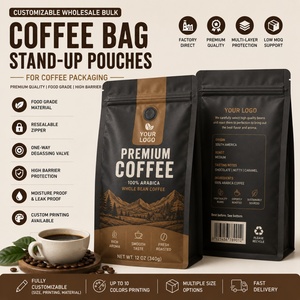 Bolsas de Café Personalizables al por Mayor, Bolsas Doypack para Alimentos, para Envasado de Café - Product Image 1