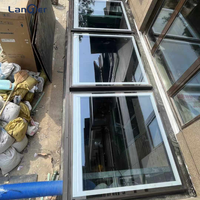Fenêtre de lucarne électrique en verre feuilleté en aluminium à chaîne verticale