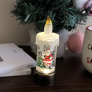 Mayorista Pequeño Libro Rojo Navidad Nieve Resplandor Noche Luz Cristal Vela LED Fuente de Luz Regalo de Navidad - Product Image 4