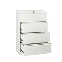 Armoire de rangement métallique à 4 tiroirs en acier pour dossiers A4/F4, meuble de classement en fer pour école et bureau