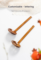 Cuillère en bambou laqué ancien Nanmu pour nouilles Lamian, coquille de tortue, fondue chinoise épicée, lo mein, écologique et durable