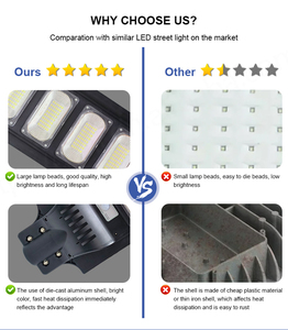 Haute qualité 60W/90W/120W/150W lampadaire solaire étanche LED lampe de route extérieure avec corps en ABS IP65 alimentation ca - Product Image 4