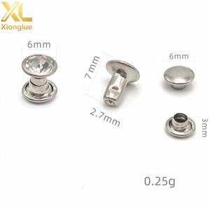 Rivets en cristal de strass de haute qualité, personnalisés en usine, sans nickel, à extrémité fermée, pour la décoration de sacs et de vêtements - Product Image 1
