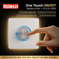 Contrôleur intégré tout-en-un mural 86 de type DC12V 24V pour bande LED, avec variateur intelligent et interrupteur d'alimentation