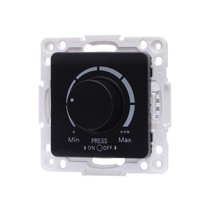 Regulador de intensidad LED, compatible con sistemas europeos, color negro; ideal para controlar la luminosidad en - Product Image 1