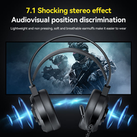 Casque de jeu H140 7.1 USB filaire, design ergonomique supra-auriculaire, cordon de 2 m, étanche IPX-4, rétroéclairage LED RGB 4 couleurs, pour PC Gamer