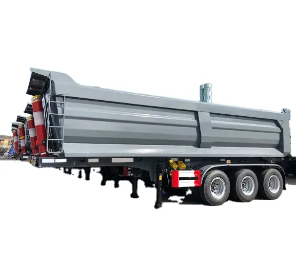 2 Axle Rear or Side Tipping Trailer Mechanic Brake Agricultural Plant Trailer 5 Tones Dump Trailer