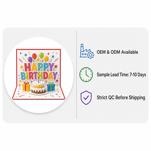 Carte de vœux 3D pop-up Joyeux Anniversaire, carte cadeau personnalisée en papier découpé, décoration de fête d'anniversaire - Product Image 5