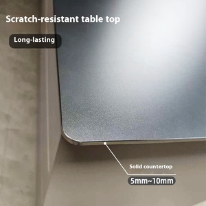 Henvex TM-1 hiện đại 304 thép không gỉ dày 5mm Bồn Rửa Nhà Bếp rắn Countertop tích hợp mô hình chống trầy xước sơn mài - Product Image 6