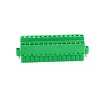 Connecteur Électrique Industriel à Bornier à Vis Doré pour PCB 2EGTKCM-5.08 en Cuivre Étamé 15A 300V Femelle Enfichable