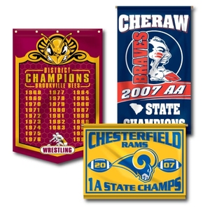 Banderas Personalizadas de <span class=keywords><strong>Campeonato</strong></span>, Banderas con Logotipo de Equipos Escolares y Universitarios Nacionales, Impresión Digital, Usuarios Finales de Educación - Product Image 3