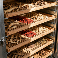 Multifunctionele voedseldroogoven, fruit- en groentedroger, roestvrij staal, gas, olie, elektrische stoomverwarming voor conservenfabrieken en vleesverwerkende bedrijven