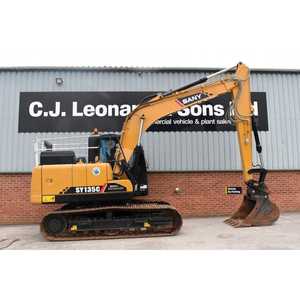 Para excavadora Sany SY135C, 13 toneladas, equipo de construcción usado de alta calidad de segunda mano con motor central y motor - Product Image 4