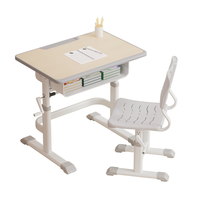 Ensemble de bureau et chaise pliants modernes en métal pour étudiants, avec hauteur réglable, pour l'école, l'éducation et la chambre à coucher