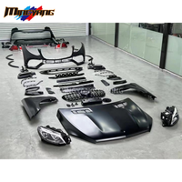 PP plastique ML63 AMG mise à niveau GLE 63 AMG style voiture pare-chocs led phares capot bodykit pour Mercedes Benz 2012-2014 W166 kit carrosserie