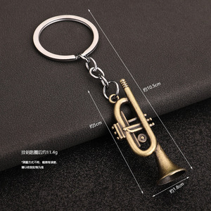 Mini Instruments <span class=keywords><strong>de</strong></span> musique porte-clés jouets mignons Saxe métal porte-clés musique <span class=keywords><strong>clarinette</strong></span> Saxophone corne cadeau voiture porte-clés bijoux cadeau - Product Image 6