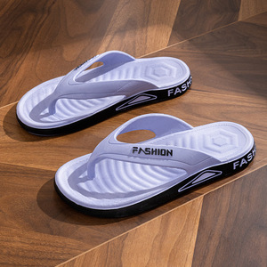 <span class=keywords><strong>Tongs</strong></span> imprimées à la mode pour hommes Version coréenne Chaussures de plage d'été Vêtements de plein air Sandales de personnalité antidérapantes Taille entière - Product Image 2