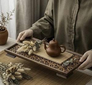 Bandeja de madera multiusos más vendida para decoración del hogar, mesa de comedor y uso en restaurantes, proveedor indio - Product Image 1