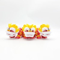 Figura Móvil de Plástico OEM Mecanizada por CNC, Diseño de Danza del León y Unicornio, Adorno para Coche de Juguete Infantil, Regalo Auspicioso de Wangcai
