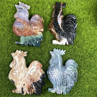 Gros Cristal Sculpture Artisanat Guérison DIY Océan Jaspe Coq Pour Souvenir