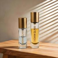 Flacon de parfum miniature transparent cylindrique pour voyage, 10 ml, 15 ml, 25 ml, 30 ml, flacon de parfum vide en verre avec boîte d'emballage