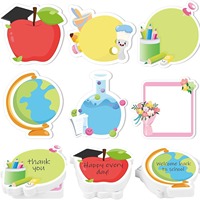 Bloc-notes adhésifs mignons en forme de pomme, globe et d'école – Cadeau pour professeur de sciences – Fournitures de rentrée scolaire – Cahier d'écriture pour enfants