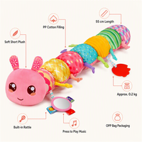 Peluche de chenille colorée, jouet en peluche doux, insecte en peluche pour enfants, cadeau d'anniversaire, décoration de chambre d'enfant