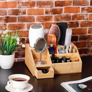 Support de rangement en bambou en gros Organisateur de maquillage naturel de qualité supérieure - Product Image 6