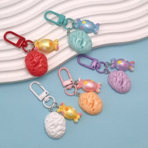 Neue Modische Miniatur-Harz-Süßigkeiten-Dessert-Schlüsselanhänger Großpackung Käse-Süßwaren-Schlüsselringe für Handtaschen-Handy-Zubehör - Product Image 3