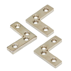 De Ying L-Shaped Corner Connector Carbon Steel Nickel Plated For Home Improvement Hardware - Product Image 1