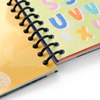 Ensemble de 4 cahiers magiques d'écriture pour enfants, calligraphie, langue anglaise, activité d'impression, couverture rigide avec reliure spirale, pour cadeau