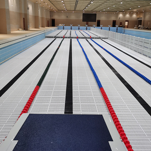 Sol de <span class=keywords><strong>piscine</strong></span> modulaire antidérapant écologique réglable JMDS, construction en ABS et PVC, boulons en acier inoxydable pour piscines enterrées - Product Image 1