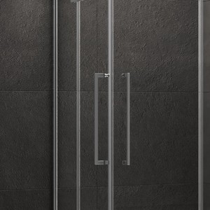 Kamalu KT1000AS Box Doccia a Doppia Anta 140x140, Porte Scorrevoli Senza Telaio in Acciaio Inox Spazzolato, Materiale in Ottone per Bagno - Product Image 5