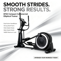 Elliptique pliable compact pour entraînement aérobie en intérieur, mouvement fluide, machine de fitness pour le remodelage corporel, idéal pour la maison et la salle de sport