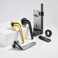 Serrures de porte intérieures en bois massif à fermeture magnétique silencieuse, design moderne et épuré, ensembles de serrures divisées pour la maison