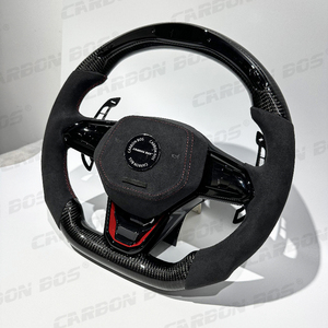 <span class=keywords><strong>Venta</strong></span> Directa de Fábrica con Alcántara para MK8 MK8.5 Volkswagen VW <span class=keywords><strong>Golf</strong></span> 8 GTI R Volante de Fibra de Carbono Negro con LED para MK8 - Product Image 5