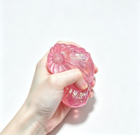 Jouet sensoriel anti-stress en TPR souple et compressible, cube de fleur transparent multicolore scintillant de 5,5 cm, jouet en maltose mignon