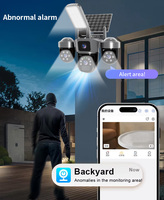 Caméra solaire sans alimentation électrique, caméra de rue solaire avec capteur de mouvement PIR, visualisation mobile à distance, caméra solaire de surveillance de jardin