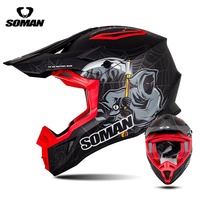 SOMAN M11 DOT approuvé casque de moto ABS tout-terrain descente Capacetes Offres Spéciales pour Motocross Dirt Bike équitation