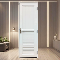 Porte de salle de bain intérieure en PVC blanc imperméable à prix de gros pour villa