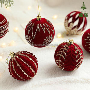 Xmas Tree Bulbs Tree Velvet <strong>Christmas</strong> Balls <strong>Bulk</strong> Flocked <strong>Christmas</strong> Tree Ball <strong>Ornaments</strong> Velvet <strong>Christmas</strong> Ball <strong>Ornaments</strong> - Product Image 6