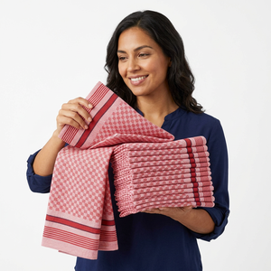Serviettes de cuisine en coton réutilisables, écologiques, faites à la main, super douces et absorbantes, pour la maison et la cuisine, vente en gros du fabricant - Product Image 1